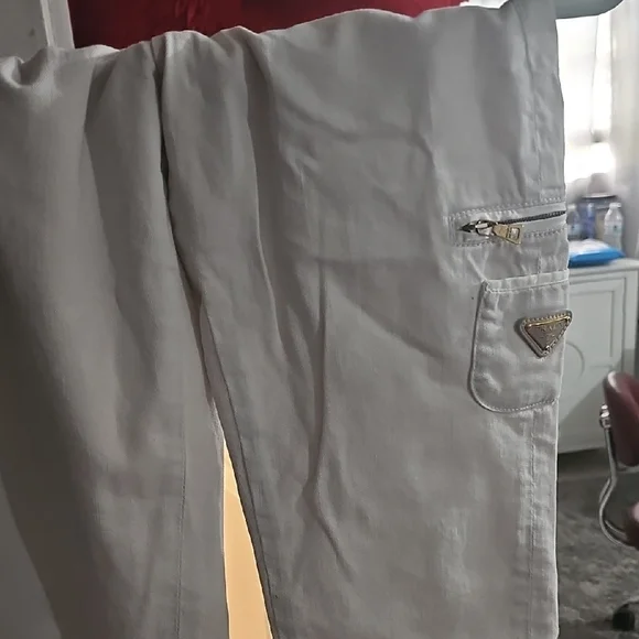 Prada Women's Skinny Jeans in Light Gray - Picture 2 of 4